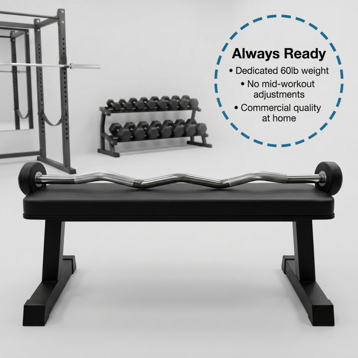 Rubber Coated Pre-weighted Curl Bars Elevate Your Workouts with Durable Alloy Steel Construction, Secure Knurled Grip, Enhanced Comfort, 80lb