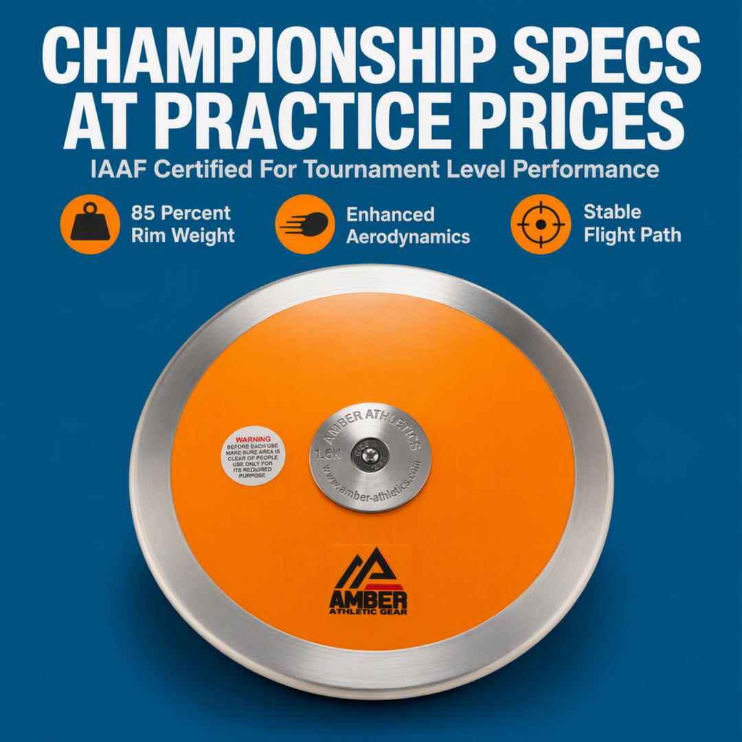 Amber Fight Gear Ultimate Discus IAAF Certified Advanced Training Throwing Implement for Enhanced Aerodynamics, Sturdy Construction, Versatile Sizing Options, and Optimal Design, 1kg, 1.6kg, 2kg
