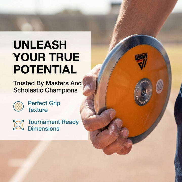 Amber Fight Gear Ultimate Discus IAAF Certified Advanced Training Throwing Implement for Enhanced Aerodynamics, Sturdy Construction, Versatile Sizing Options, and Optimal Design, 1kg, 1.6kg, 2kg