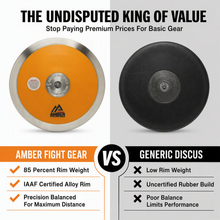 Amber Fight Gear Ultimate Discus IAAF Certified Advanced Training Throwing Implement for Enhanced Aerodynamics, Sturdy Construction, Versatile Sizing Options, and Optimal Design, 1kg, 1.6kg, 2kg