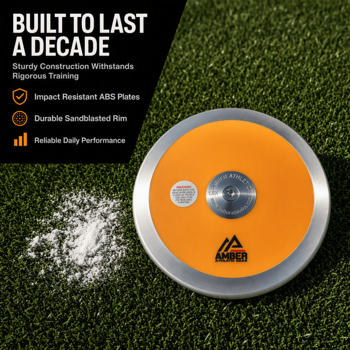 Amber Fight Gear Ultimate Discus IAAF Certified Advanced Training Throwing Implement for Enhanced Aerodynamics, Sturdy Construction, Versatile Sizing Options, and Optimal Design, 1kg, 1.6kg, 2kg