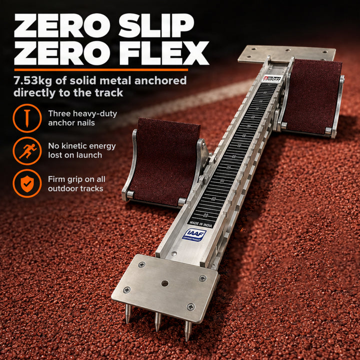 Olympus IAAF Certified Starting Block, Durable Aluminum Construction, Adjustable Pedal Angles, Rust-Proof Steel Channel, Firm Track Grip, and Professional Quality for Optimal Speed and Stability