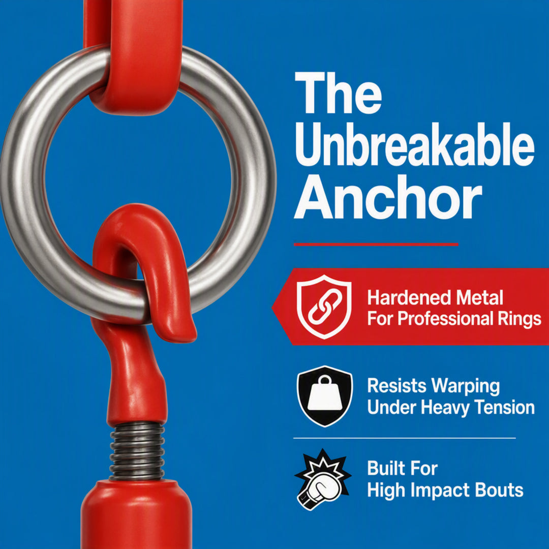 Amber Fight Gear Premium Hardened Metal Boxing Rope Retainer Ring - Secure Attachment for Turnbuckles, Durable Construction, Easy Installation - Ideal for Professional Rings and Training Facilities