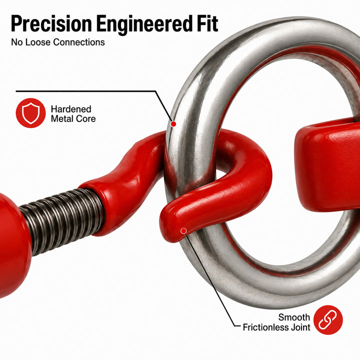 Amber Fight Gear Premium Hardened Metal Boxing Rope Retainer Ring - Secure Attachment for Turnbuckles, Durable Construction, Easy Installation - Ideal for Professional Rings and Training Facilities