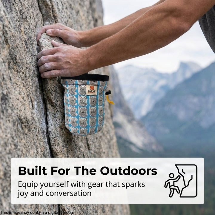 Ultralight Chalk Bag with Secure Cinch Closure and Durable Nylon Loop, Perfect for Rock Climbing, Bouldering, Crossfit, and Gymnastics