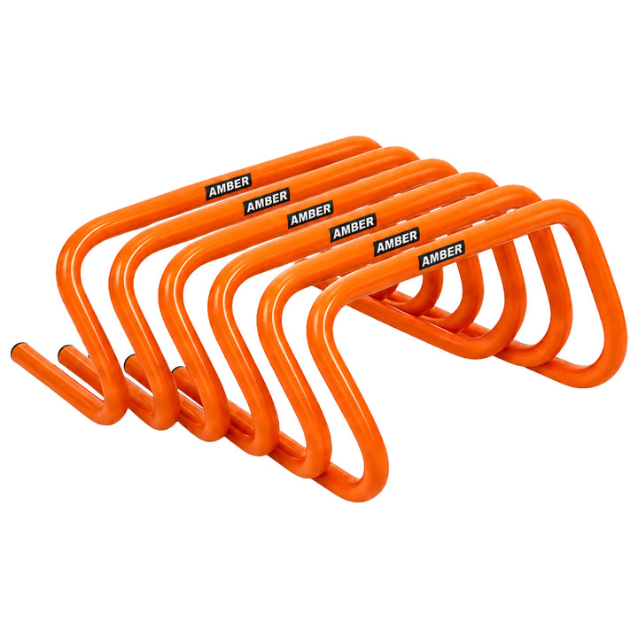 Multi-Sport Speed Training Hurdles Set of 6 Mini Hurdles for Agility &amp; Coordination, Lightweight PVC Construction, Ideal for Football, Soccer, Baseball, Hockey, Track, Tennis, Lacrosse, 6 inch