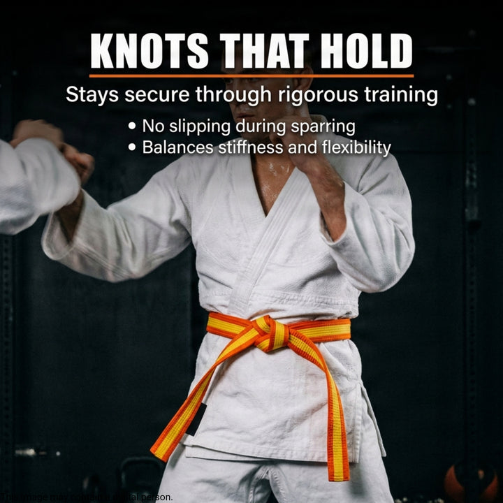 Amber Fight Gear Premium Karate Belt, 100 percent Cotton Canvas Martial Arts Belt for Karate