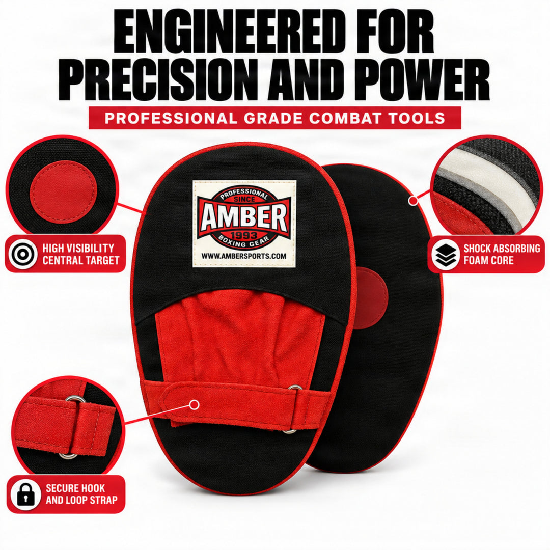 Heavy Duty Canvas Punch Mitts - Durable Training Gear for Boxing, Kickboxing, MMA &amp; Aerobics, Hook &amp; Loop Closure for Secure Fit, Enhances Speed, Accuracy &amp; Power