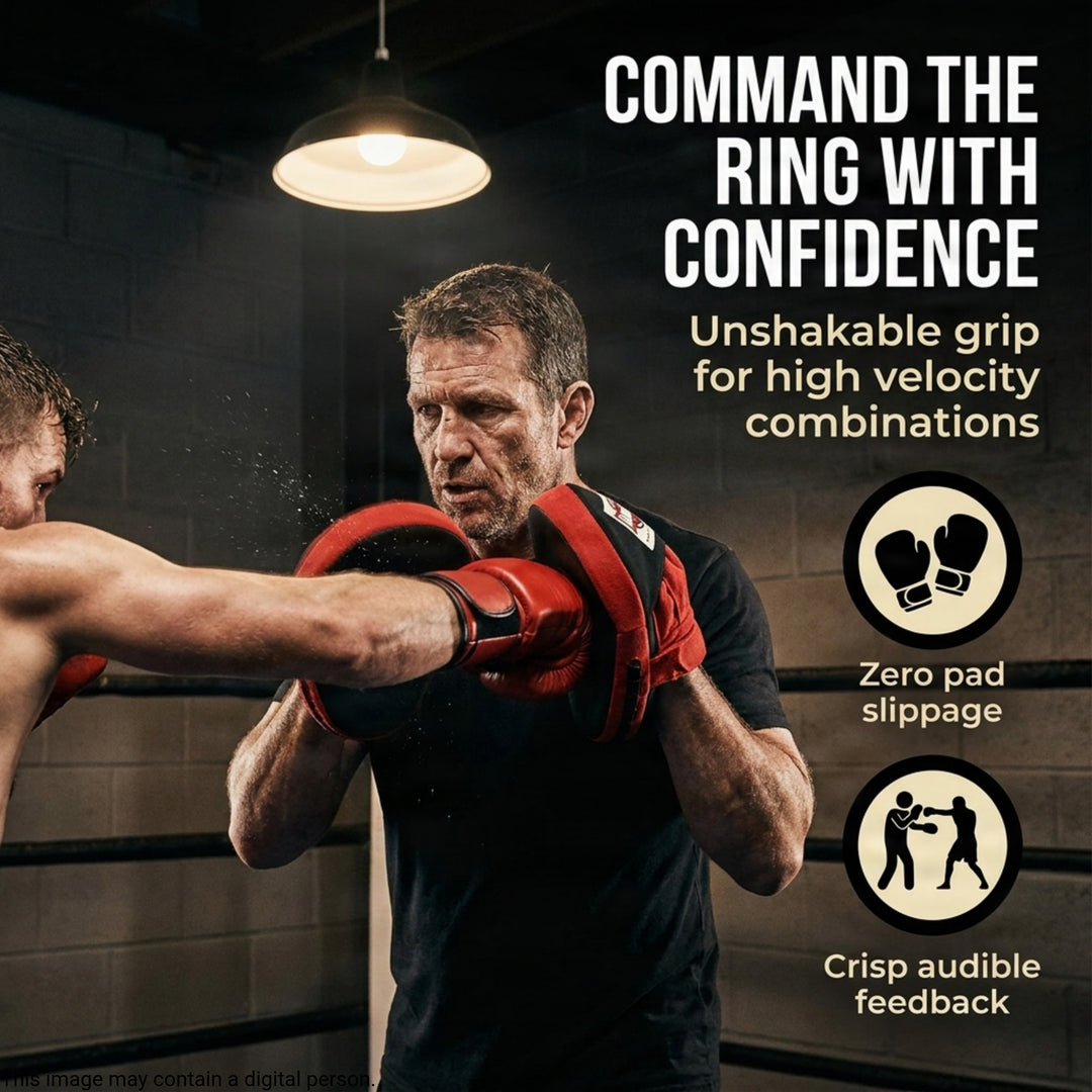 Heavy Duty Canvas Punch Mitts - Durable Training Gear for Boxing, Kickboxing, MMA &amp; Aerobics, Hook &amp; Loop Closure for Secure Fit, Enhances Speed, Accuracy &amp; Power