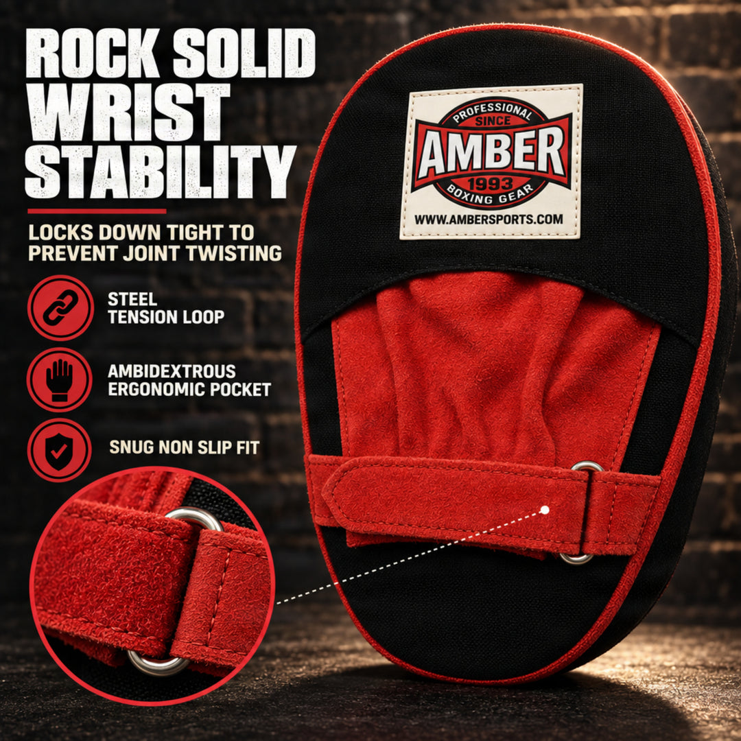 Heavy Duty Canvas Punch Mitts - Durable Training Gear for Boxing, Kickboxing, MMA &amp; Aerobics, Hook &amp; Loop Closure for Secure Fit, Enhances Speed, Accuracy &amp; Power