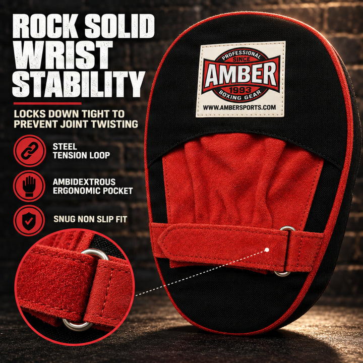 Heavy Duty Canvas Punch Mitts - Durable Training Gear for Boxing, Kickboxing, MMA &amp; Aerobics, Hook &amp; Loop Closure for Secure Fit, Enhances Speed, Accuracy &amp; Power