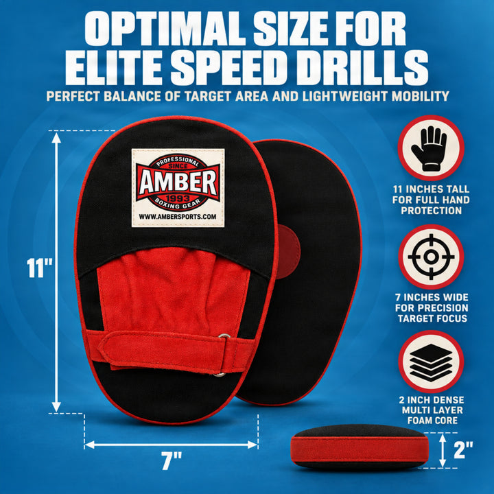 Heavy Duty Canvas Punch Mitts - Durable Training Gear for Boxing, Kickboxing, MMA &amp; Aerobics, Hook &amp; Loop Closure for Secure Fit, Enhances Speed, Accuracy &amp; Power