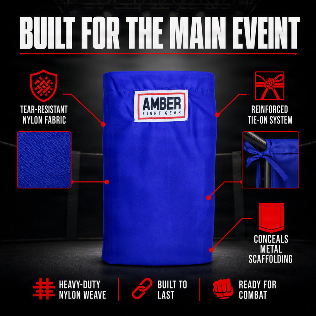Durable Nylon Boxing Ring Skirt Lightweight, Professional &amp; Secure Fit, Tie-On Design for a Sleek Look
