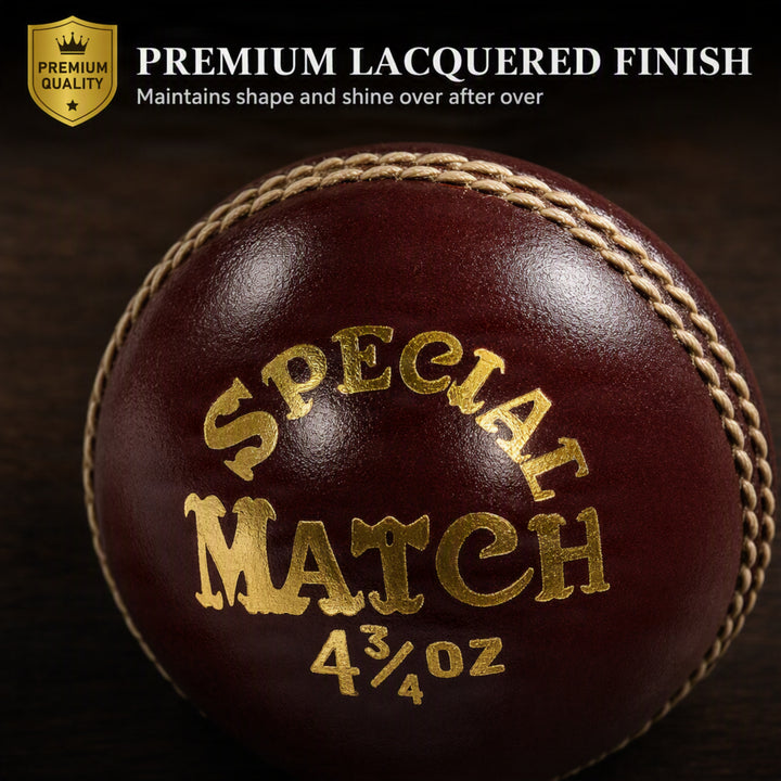 Amber Fight Gear Leather Cricket Ball Professional-Grade, Durable, Ideal for High-Scoring Matches, Set of 3