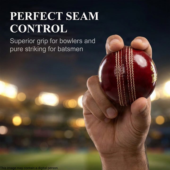 Amber Fight Gear Leather Cricket Ball Professional-Grade, Durable, Ideal for High-Scoring Matches, Set of 6