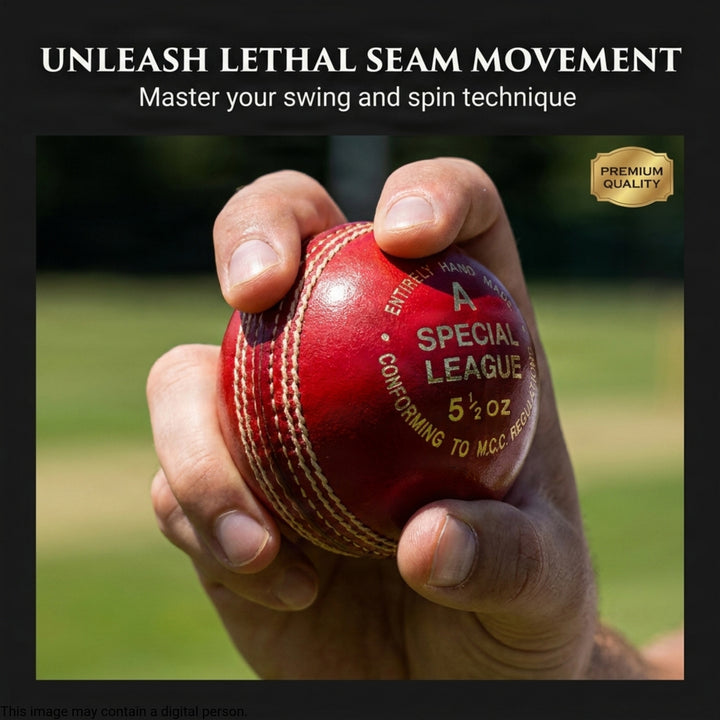 Amber Fight Gear Professional Leather Cricket Ball, Hand-Stitched, Set Options