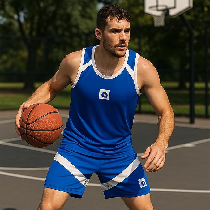 Amber Fight Gear Unisex Basketball Jersey and Shorts Set, Polyester