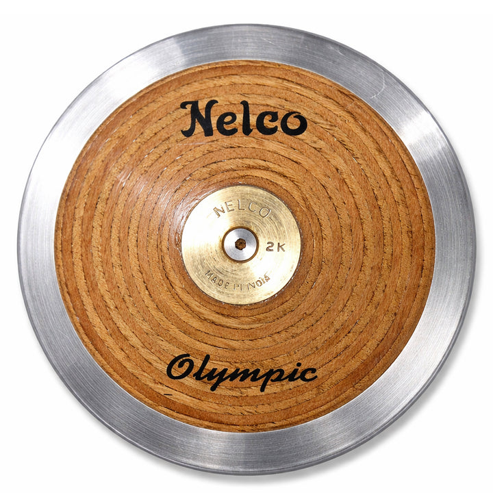 BSN 1kg Wood Discus with Steel Rim - Competition &amp; Practice