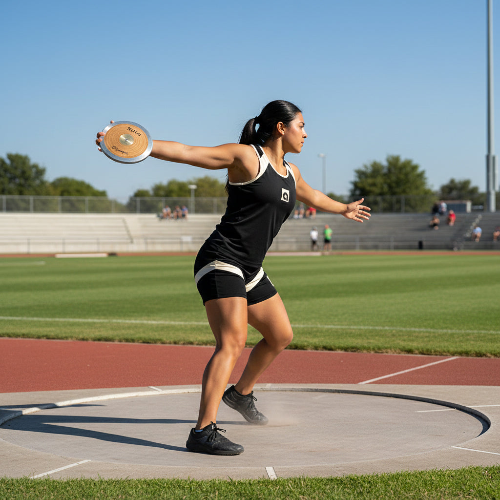 BSN 1kg Wood Discus with Steel Rim - Competition &amp; Practice