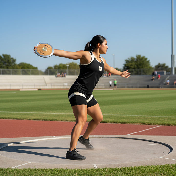 BSN 1kg Wood Discus with Steel Rim - Competition &amp; Practice