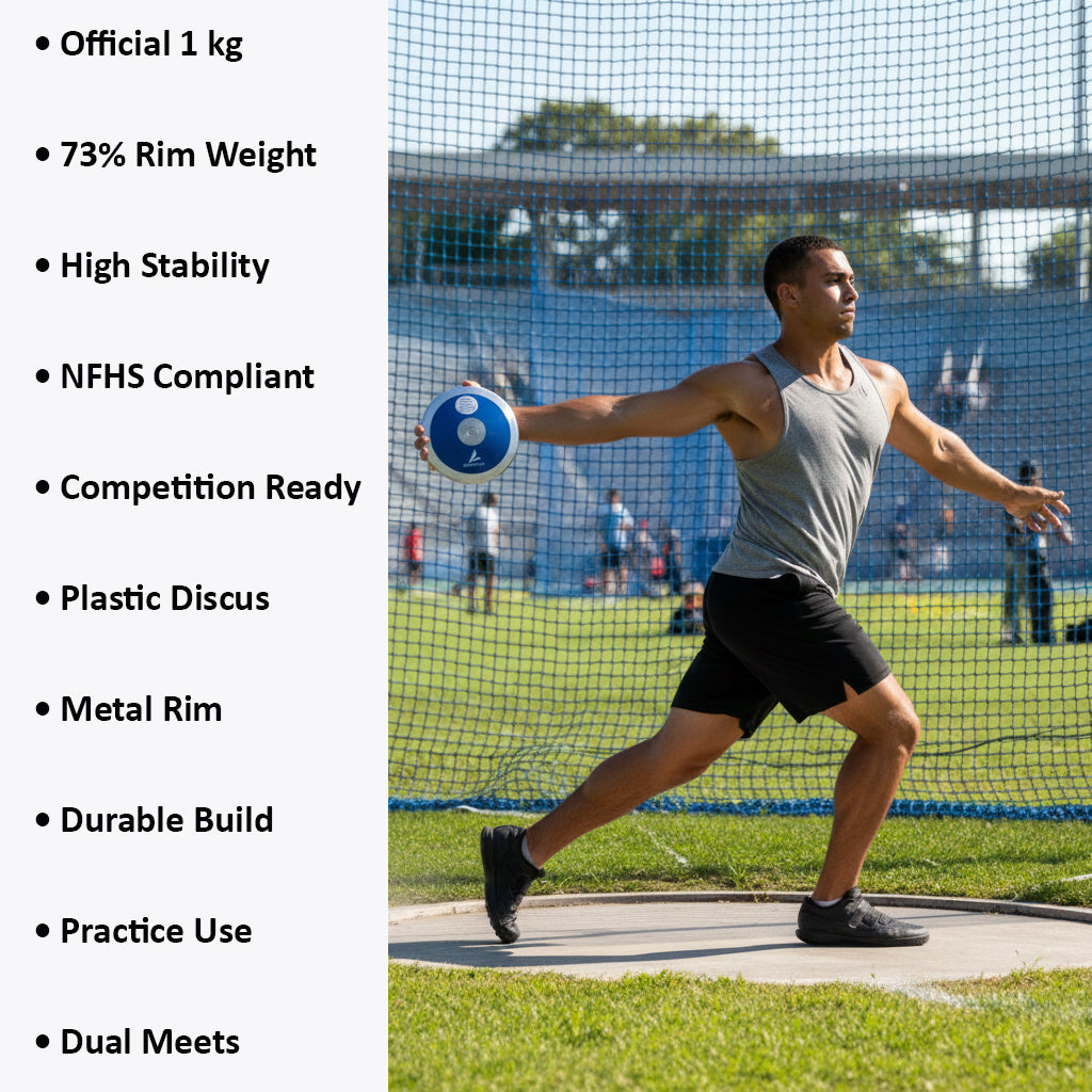 BSN Challenger 1kg Discus - 73% Rim Weight, NFHS Compliant