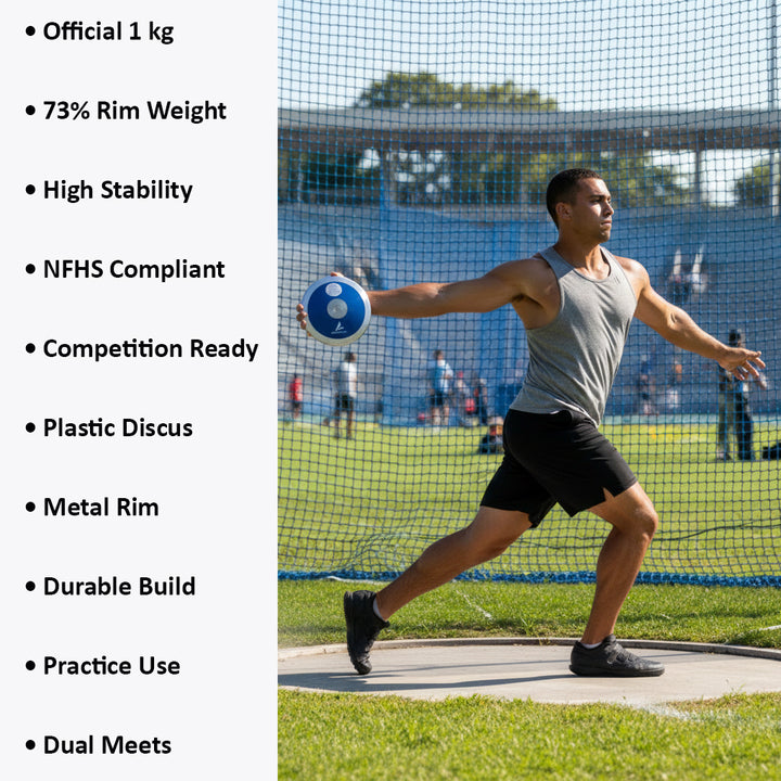 BSN Challenger 1kg Discus - 73% Rim Weight, NFHS Compliant