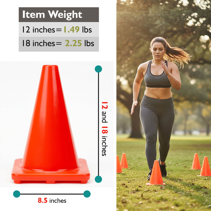 BSN SPORTS 18" Orange Game Cone with Weighted Base (One Cone)
