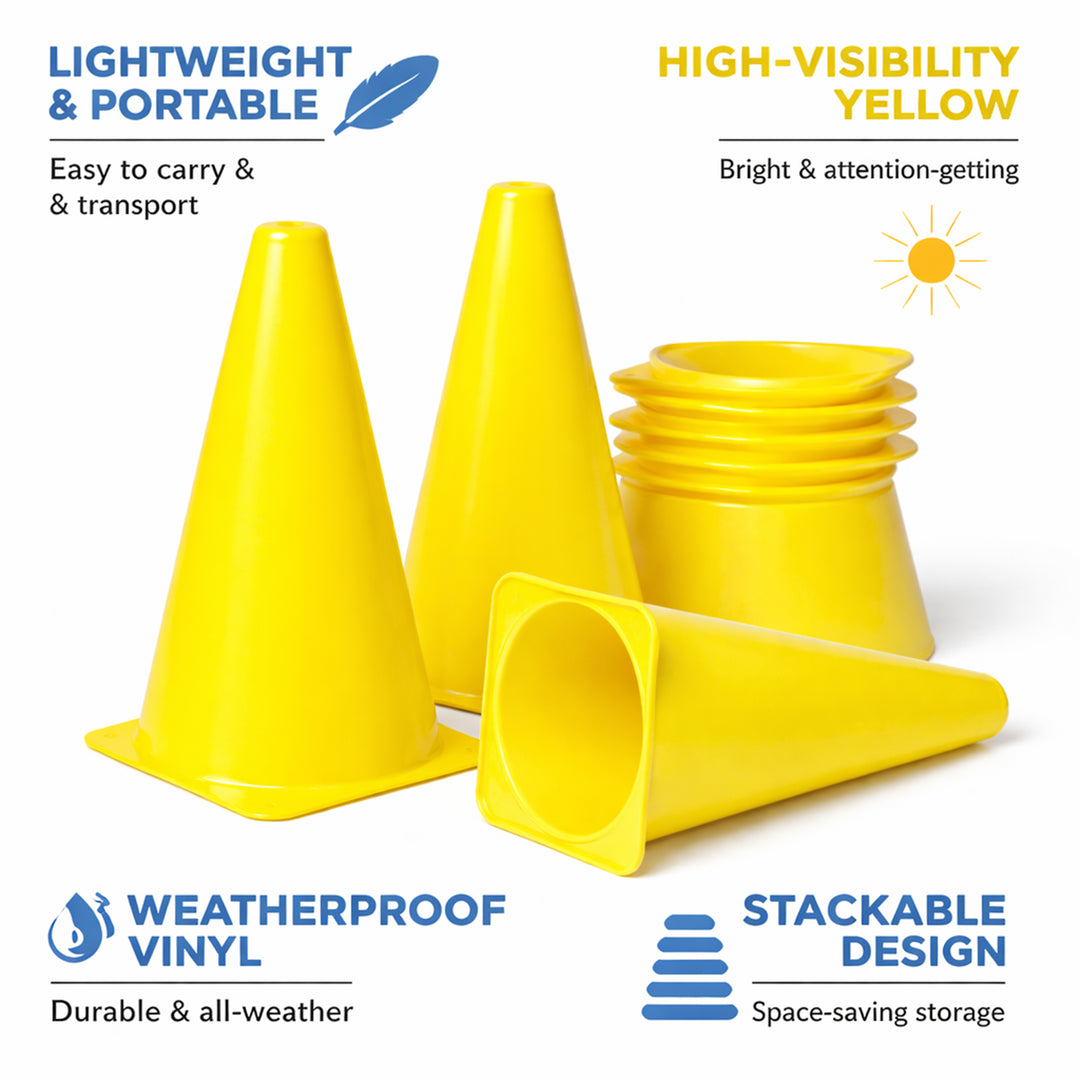 BSN SPORTS 9" Economy Cones - Yellow