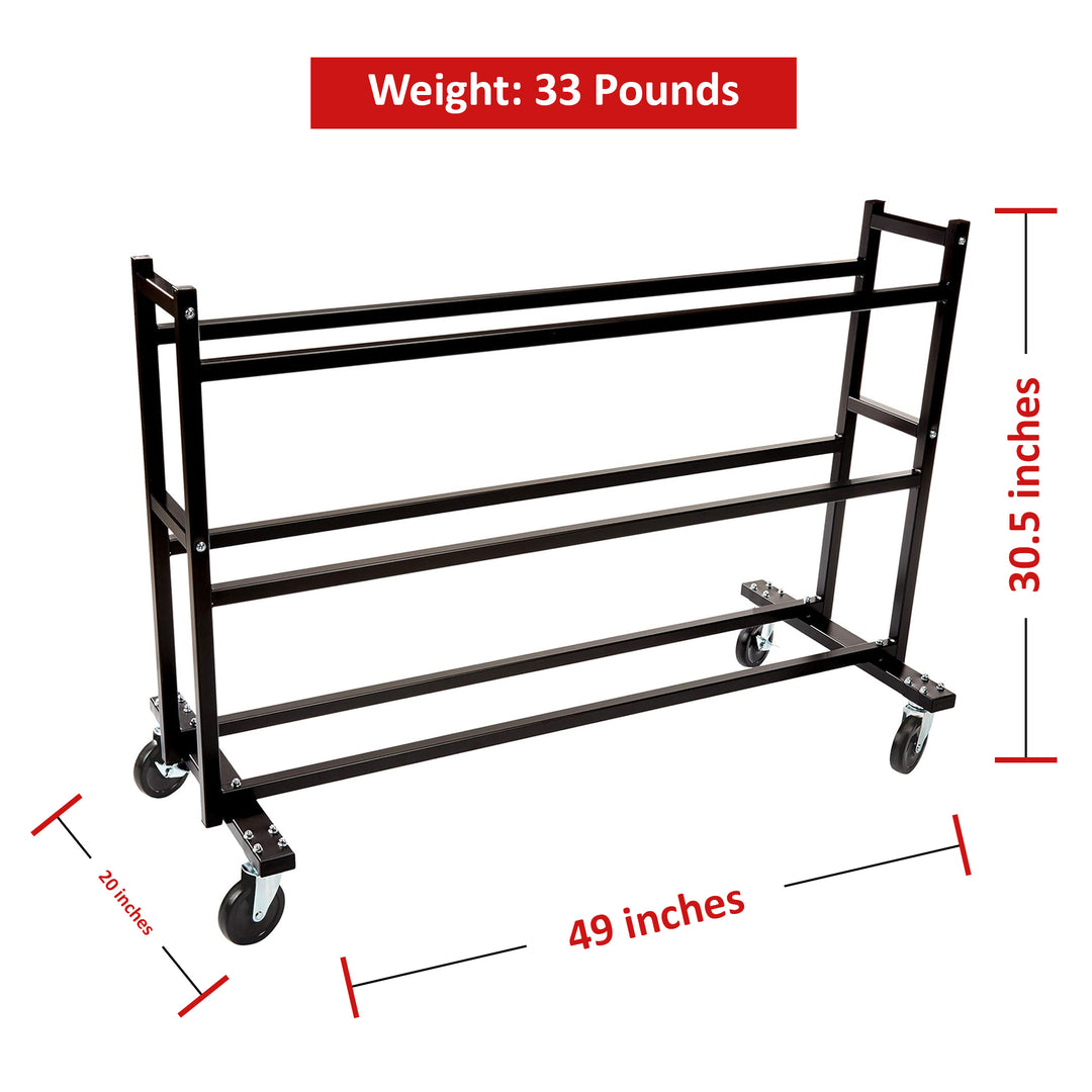 BSN SPORTS Monster Ball Cart - Heavy-Duty Steel, Holds 15 Basketballs