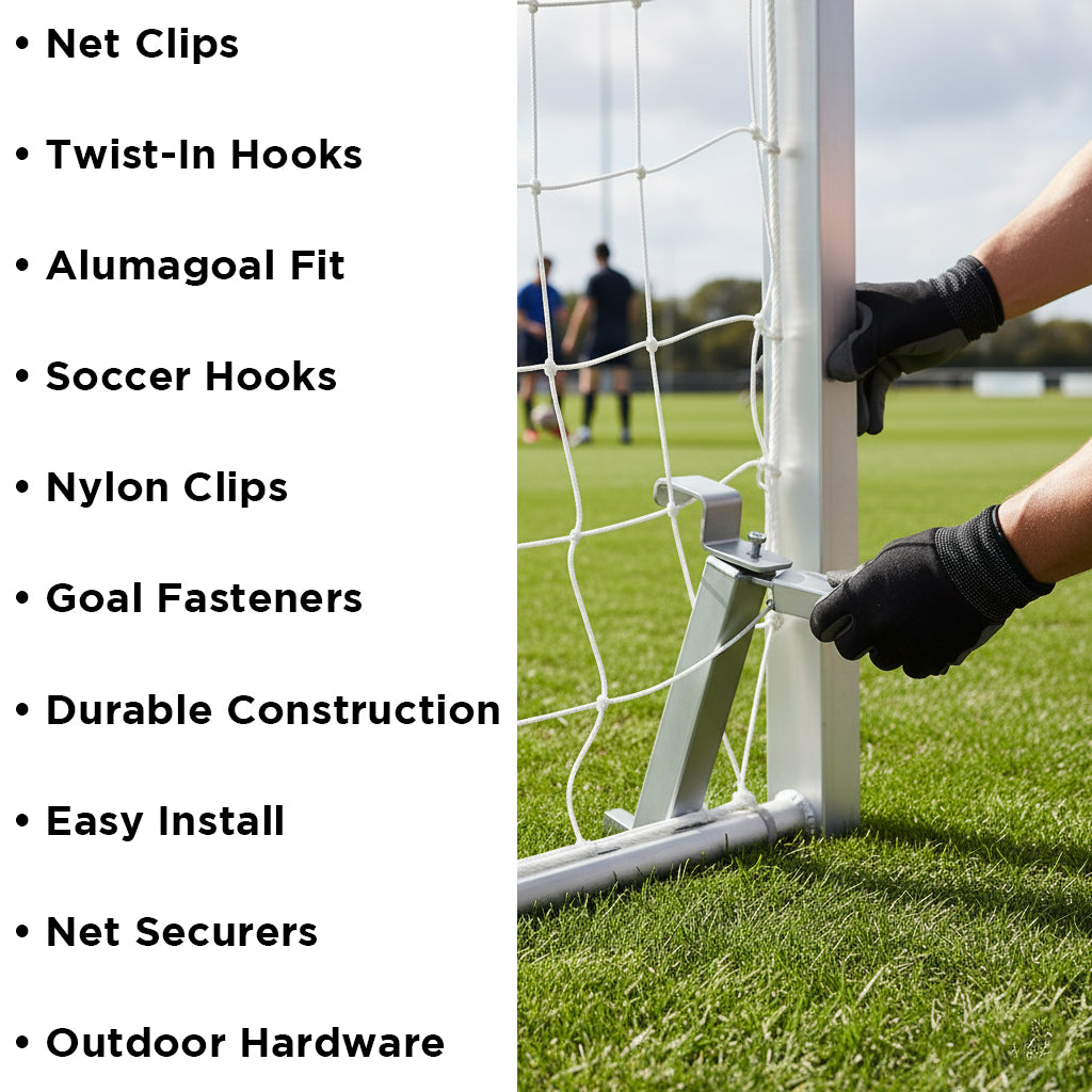 BSN SPORTS Twist-in Net Hook Set - 50-Pack (for Alumagoal Goals)