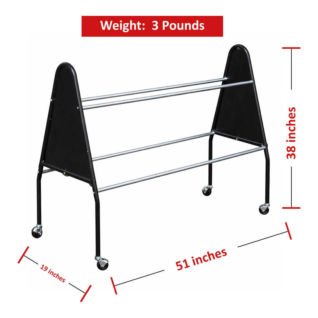 BSN Sports 15-Ball Cart - Heavy-Duty Steel, Wide Base Design