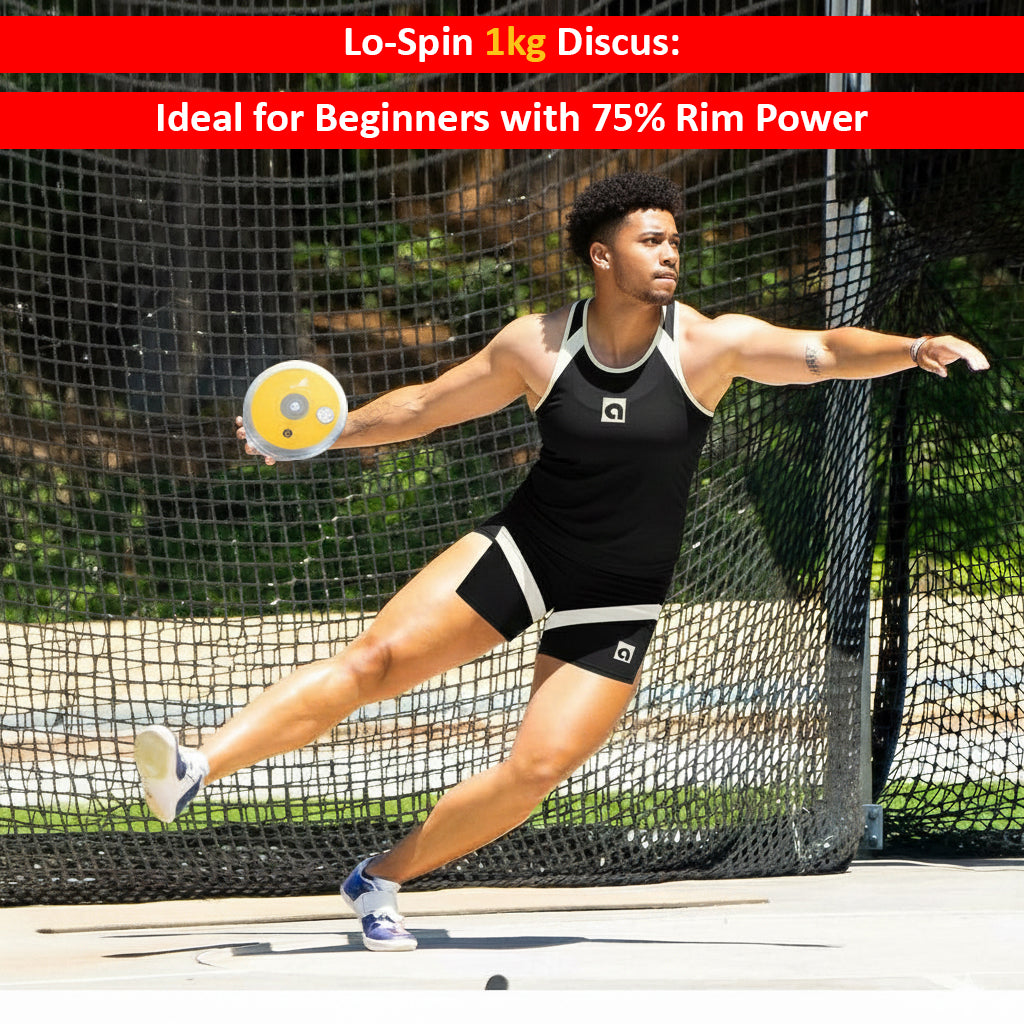 BSN Sports Premier II Gold Lo-Spin Discus - 1kg, 75% Rim Weight