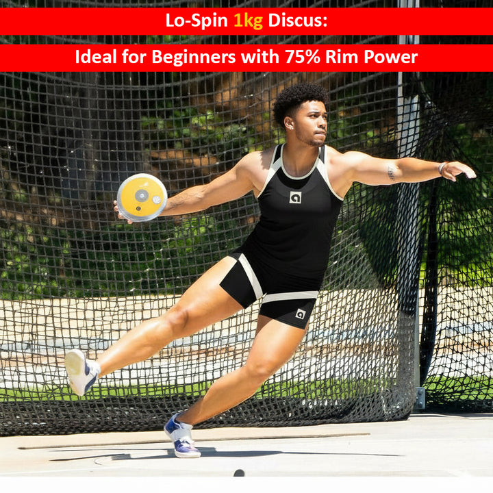 BSN Sports Premier II Gold Lo-Spin Discus - 1kg, 75% Rim Weight