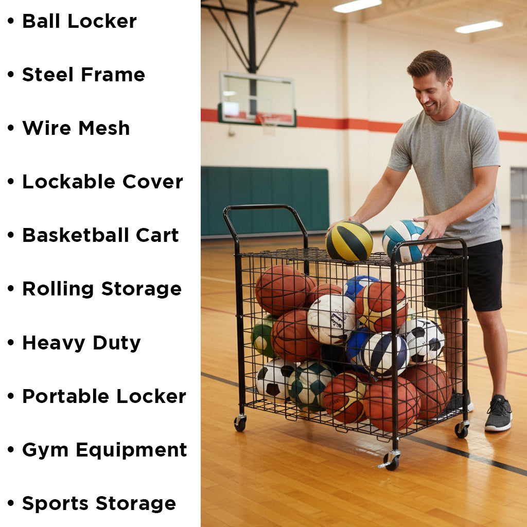 BSN Standard Portable Ball Locker - 20-Ball Capacity