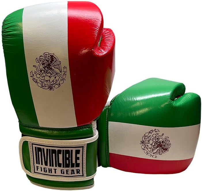 Invincible Fight Gear Leather Hook &amp; Loop Boxing Training Gloves