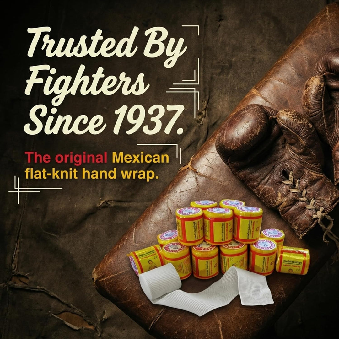 LeRoy Mexican Boxing Hand Wraps, Elastic Flat Knit, 2 Inch, 5.5 Yards