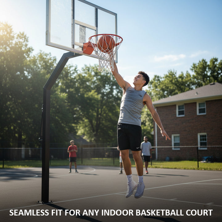 Bison Protech Breakaway Basketball Goal - NFHS &amp; NCAA Compliant