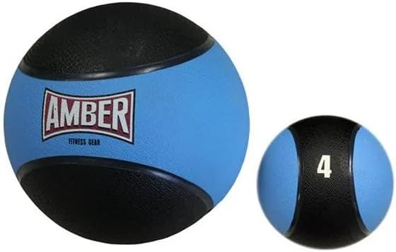 Durable Rubber Medicine Ball for Versatile Fitness Training, Enhance Upper &amp; Lower Body Strength, Core Stability, Balance, and Coordination, Superior Grip with Textured Finish, 4 lb Color May Vary
