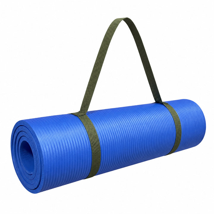Premium 1/2-Inch Extra Thick Exercise Yoga Mat, Non-Slip Anti-Tear, Carry Strap, Indoor &amp; Outdoor Fitness Mat, 71? Long 24? Wide