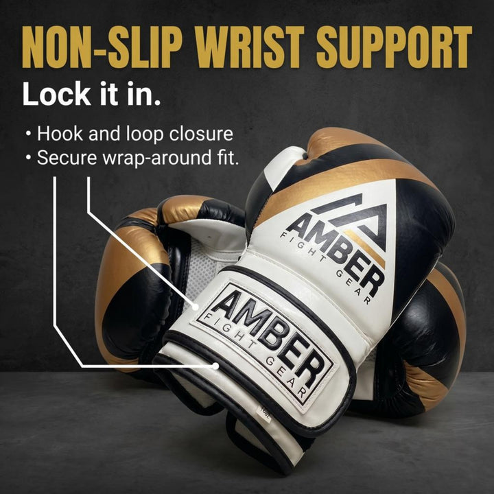 Fury Boxing Gloves - Kickboxing, Muay Thai Training Gloves, Sparring Punching Bag Mitts, Durable PU, Shock-Absorbing Foam Core, Non-Slip Wrist Support, Multi-Sport Glove