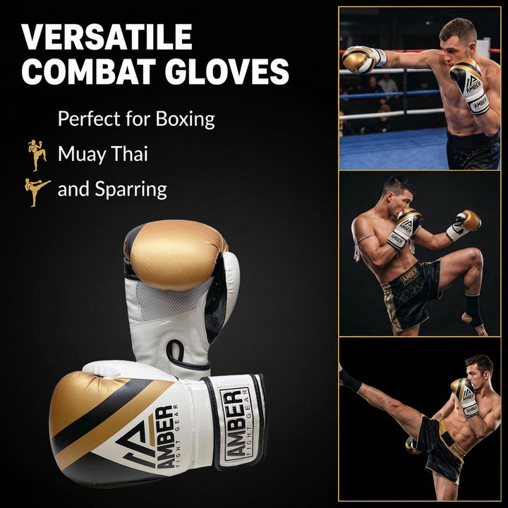 Fury Boxing Gloves - Kickboxing, Muay Thai Training Gloves, Sparring Punching Bag Mitts, Durable PU, Shock-Absorbing Foam Core, Non-Slip Wrist Support, Multi-Sport Glove