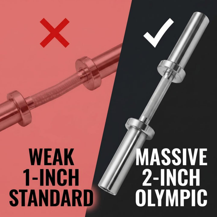 Amber Fight Gear 20 Inch Steel 2 Inch Dumbbell Handles Pair