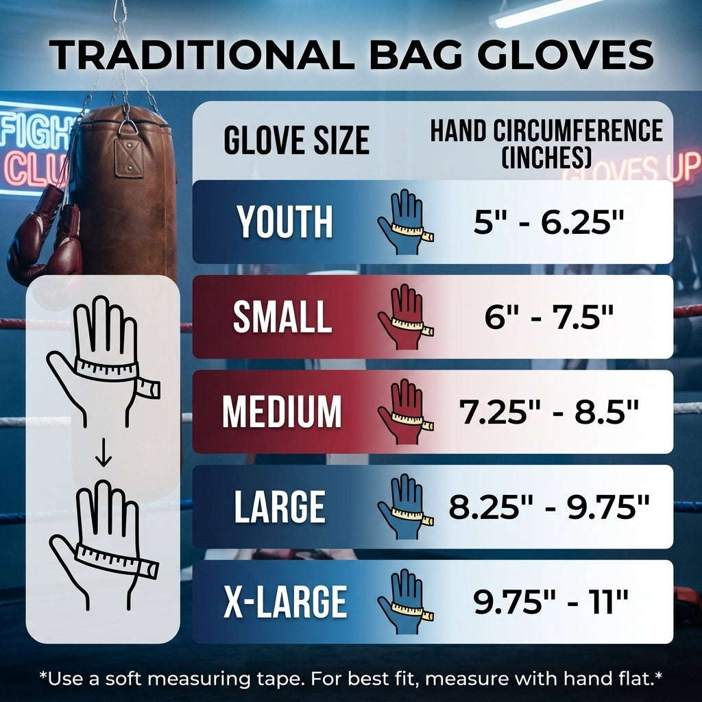 Amber Fight Gear Traditional Leather Heavy Bag Gloves
