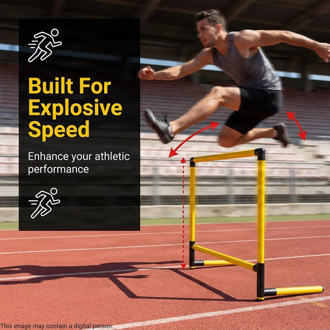 Amber Fight Gear Adjustable Training Hurdle, 6 Height Levels, 36–42 Inch