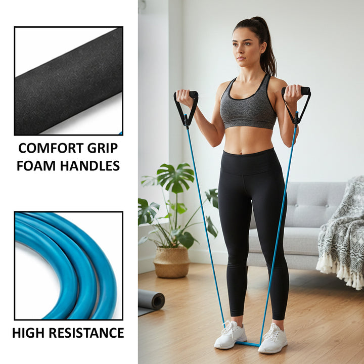 CanDo Extra Heavy Resistance Tube with Handles - 48", Black