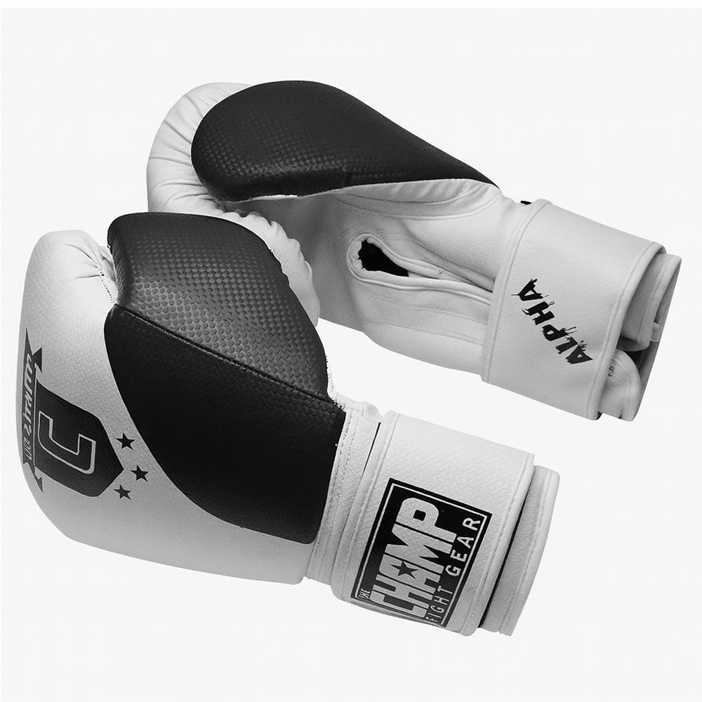 The Champ Fight Gear Alpha Series Boxing Gloves with Wrist Support for Boxing Kickboxing Muay Thai Training or Sparring Punching Bag Mitts