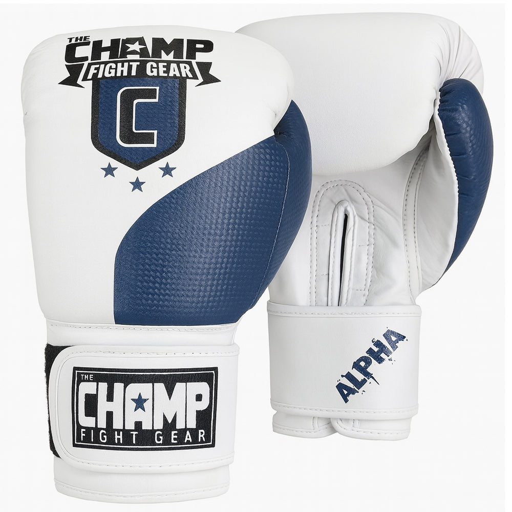 The Champ Fight Gear Alpha Series Boxing Gloves with Wrist Support for Boxing Kickboxing Muay Thai Training or Sparring Punching Bag Mitts