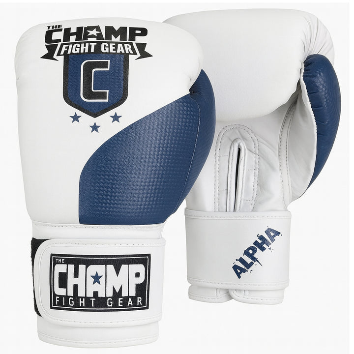 The Champ Fight Gear Alpha Series Boxing Gloves with Wrist Support for Boxing Kickboxing Muay Thai Training or Sparring Punching Bag Mitts