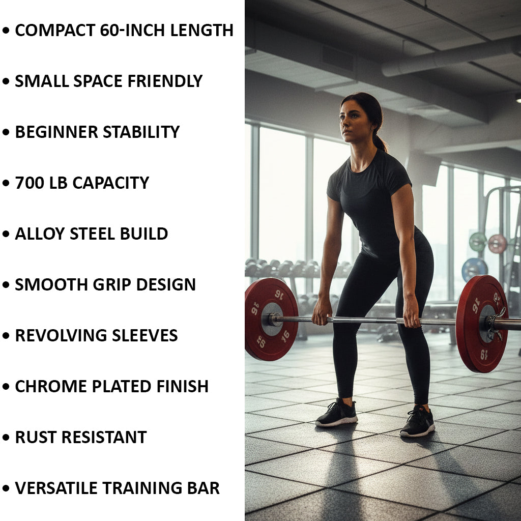 Champion Barbell 60-inch Olympic Style Bar - 700lb Capacity