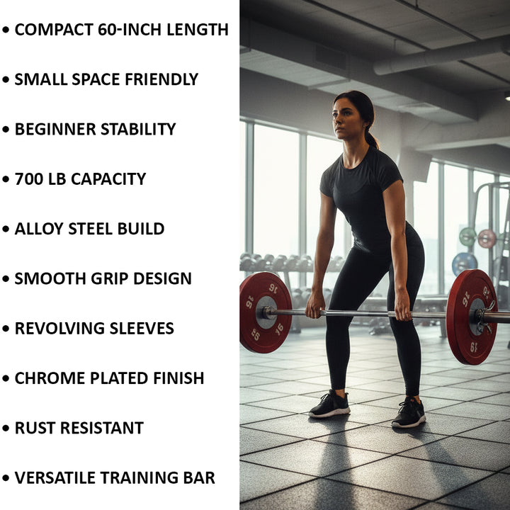 Champion Barbell 60-inch Olympic Style Bar - 700lb Capacity